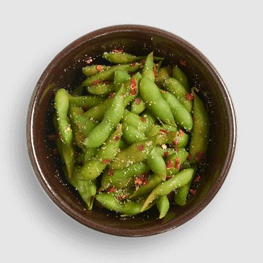 Edamame With Chilli + Garlic Salt