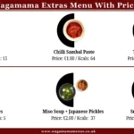 Wagamama Extras Menu With Prices