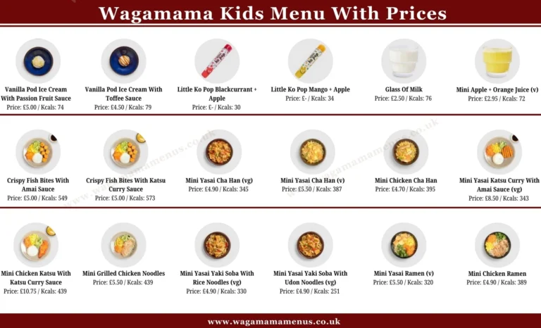 Wagamama Kids Menu With Prices