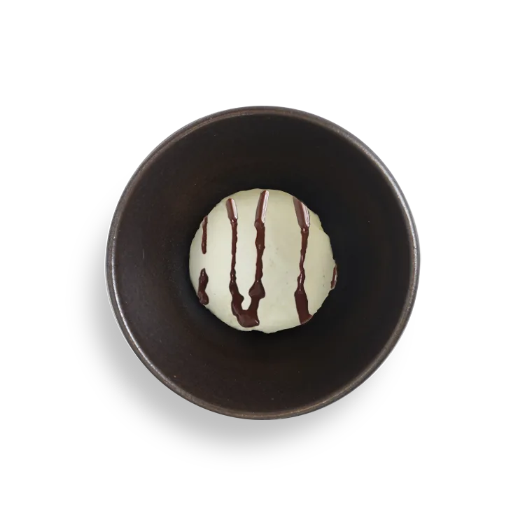 Kids Vanilla Pod Ice Cream with Chocolate Sauce